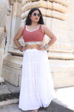 Ruhani corest red crop top